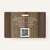 Branded gepersonaliseerde zakelijke onderneming badge (Achterkant)