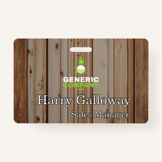 Branded gepersonaliseerde zakelijke onderneming badge (Voorkant)