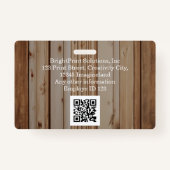 Branded gepersonaliseerde zakelijke onderneming badge (Achterkant)