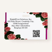 Branded gepersonaliseerde zakelijke onderneming badge (Achterkant)