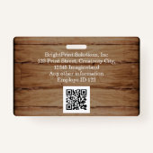 Branded gepersonaliseerde zakelijke onderneming badge (Achterkant)