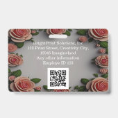 Branded gepersonaliseerde zakelijke onderneming badge (Back)