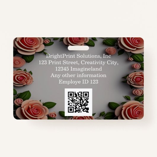 Branded gepersonaliseerde zakelijke onderneming badge (Achterkant)