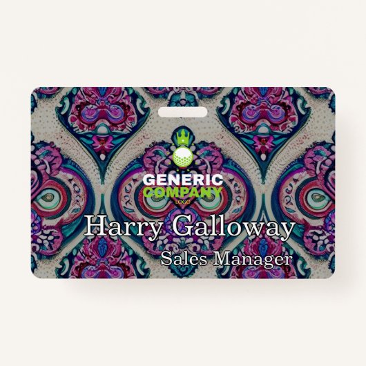 Branded gepersonaliseerde zakelijke onderneming badge (Voorkant)