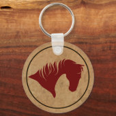 Branded Leather Horse Head SLEUTELHANGER (Voorkant)