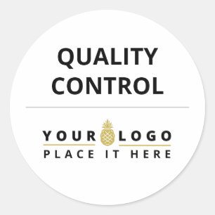 Branded Logo Quality Control Ronde Sticker