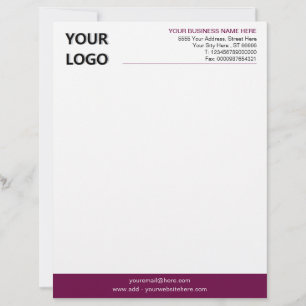 Branded ontwerp voorbeeld briefhoofd bedrijf