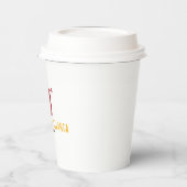 Branded Paper Cup met deksel - 8oz Papieren Bekers (Links)