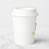 Branded Paper Cup met deksel - 8oz Papieren Bekers (Rechts)