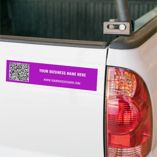 Branded Promotional QR Code Bumper Sticker Example (Op Truck)