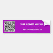 Branded Promotional QR Code Bumper Sticker Example (Voorkant)