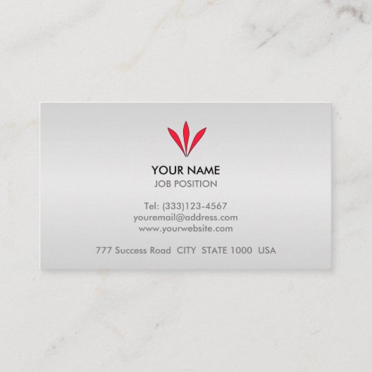 Branded Silver Gradient Visitekaartje (Achterkant)