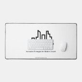 Branded zwart-wit professionele bureaumat (Keyboard & Muis)