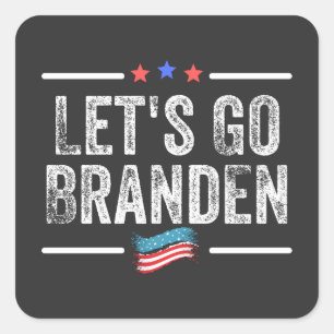 branden conservatief, vlag grappig anti-biden t-sh vierkante sticker