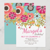 branden met kleurenuitnodiging kaart (Voorkant / Achterkant)