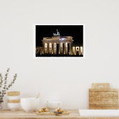 brandenburg berlin nacht poster (Keuken)