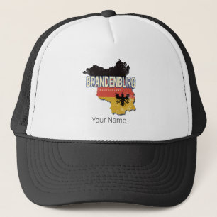 Brandenburg Duitsland Retro State Kaart Vintage Trucker Pet