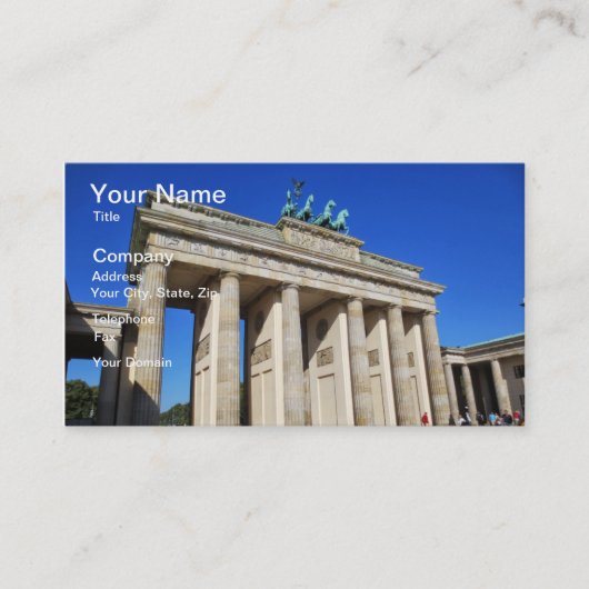 Brandenburg Gate, Berlijn, Duitsland Visitekaartje (Voorkant)