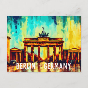Brandenburg Gate Berlin Duitsland Briefkaart