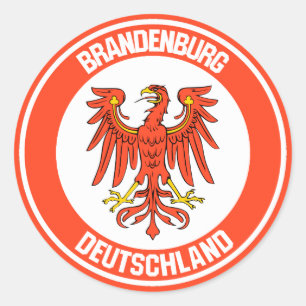 Brandenburg Round Emblem Ronde Sticker