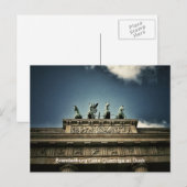 Brandenburg Uitzicht Quadriga in Berlijn Briefkaart (Voorkant / Achterkant)