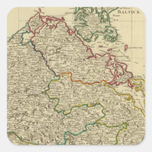Brandenburg, W Pommeren Vierkante Sticker