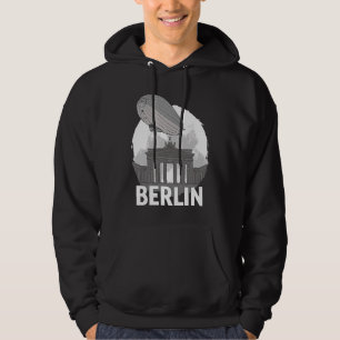 Brandenburger Tor Berlijn Duitsland Silhouet Omtre Hoodie