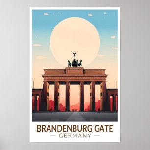 Brandenburger Tor Duitsland Reizen Kunst Vintage Poster