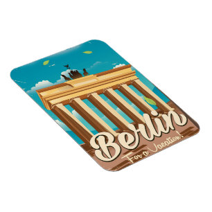 Brandenburgpoort, Berlijn cartooneske reisposter Magneet