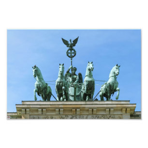 Brandenburgse Poort Quadriga Berlijn Foto Afdruk