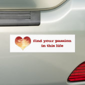 brandend hart bumpersticker (Op auto)