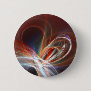 brandend hart ronde button 5,7 cm
