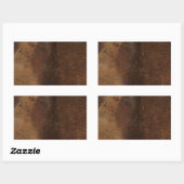 Brandend Koeienhuid Faux Leather Rechthoekige Sticker (Vel)
