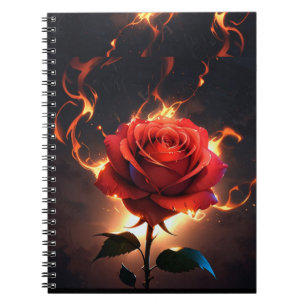 Brandend Roos – Passion meets Destruction in Strik Notitieboek