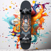 Brandende Adelaar Schedel Aangepaste Naam Skateboard