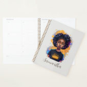 Brandende Afro Vrouw Planner (Display)