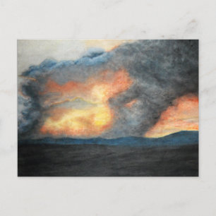brandende bergen briefkaart