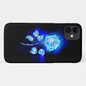 Brandende Blauwe Roos Case-Mate iPhone Case (Achterkant (horizontaal))
