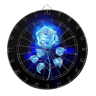 Brandende Blauwe Roos Dartbord