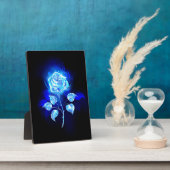 Brandende Blauwe Roos Fotoplaat (Zijkant)