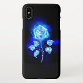Brandende Blauwe Roos iPhone Hoesje (Achterkant)