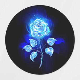 Brandende Blauwe Roos Labels