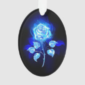 Brandende Blauwe Roos Ornament (achterkant)