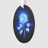 Brandende Blauwe Roos Ornament (voorkant)