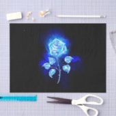 Brandende Blauwe Roos Tissuepapier (Craft)