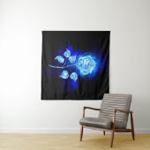 Brandende Blauwe Roos Wandkleed (In Situ (horizontaal))
