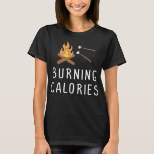 Brandende calorieën kampvuur marshmallows grappige t-shirt