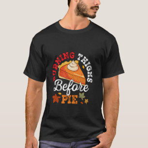 Brandende dijen voor de Thanksgiving van papies Pu T-shirt
