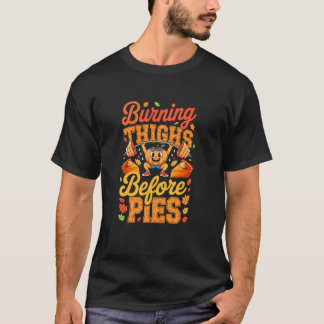 Brandende Dijen Voor Taarten Thanksgiving Pompoen  T-shirt