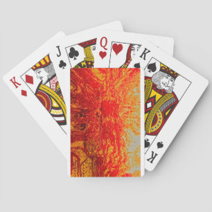 brandende explosie op de printplaat pokerkaarten